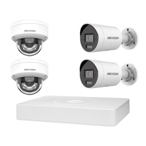 Комплекты видеонаблюдения с PoE питанием - Комплект IP видеонаблюдения Hikvision KIT-DS144