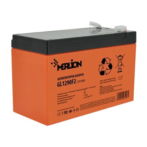 Аккумуляторы - Аккумуляторная батарея MERLION GL1290F2 12V 9 Ah