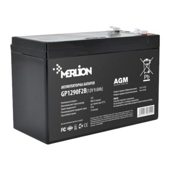 Акумуляторна батарея MERLION AGM GP1290F2B 12В 9А/год