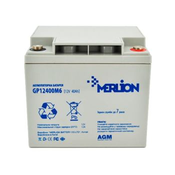 Аккумуляторная батарея MERLION AGM GP12400M6 12В 40А/ч