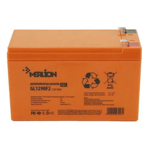 Акумулятори - Акумуляторна батарея MERLION GL1290F2 12V 9 Ah