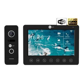 Комплекты домофона для помещения - Комплект видеодомофона NeoLight NeoKIT HD WF B/Black