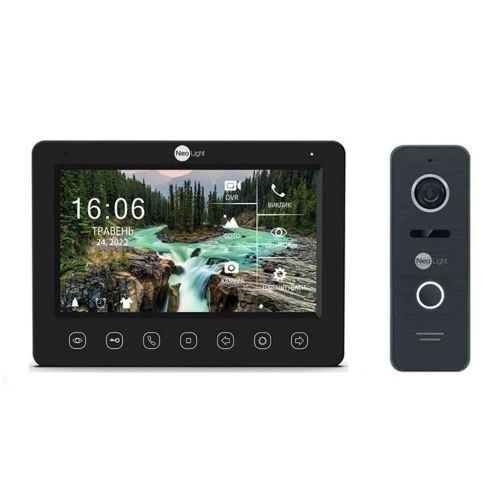 Комплекты домофона - Комплект видеодомофона NeoLight NeoKIT HD WF B/Graphite