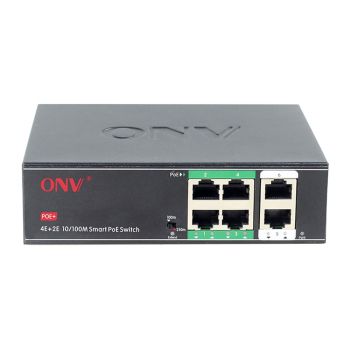 Коммутаторы до 100 Вт  - 6-портовый неуправляемый PoE коммутатор ONV H1064PSD
