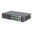 10-портовый неуправляемый PoE коммутатор ONV H1108PSD