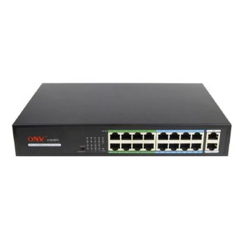 18-портовый неуправляемый PoE коммутатор ONV H1016PL