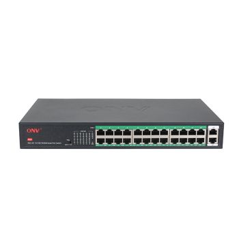 Коммутаторы - 26-портовый неуправляемый PoE коммутатор ONV H1024PL