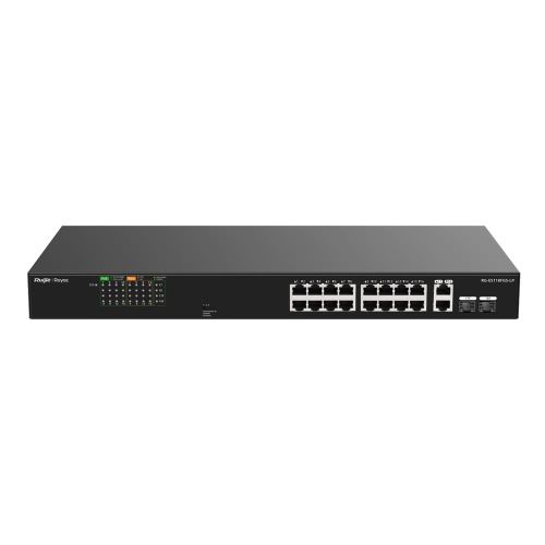 Коммутаторы Ruijie - 16-портовый неуправляемый PoE коммутатор Ruijie Reyee RG-ES118FGS-LP