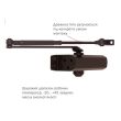 Доводчик дверной накладной RYOBI 9900 9903 STD EN 2/3 темная бронза до 65 кг