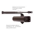 Доводчик дверной накладной RYOBI 2000 D-2055V STD BC EN 3/4/5 темная бронза до 100 кг