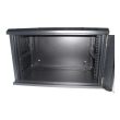 Шкаф коммутационный настенный Hypernet WMNC-9U-FLAT-AC-BLACK 9U 600x450