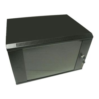Шафа комутаційна настінна Hypernet WMNC66-9U-FLAT-AC-BLACK 9U 600x600 розбірна