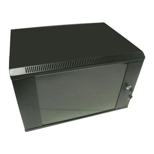 Серверные шкафы 9U - Шкаф коммутационный настенный Hypernet WMNC66-9U-FLAT-AC-BLACK 9U 600x600 разборный 