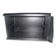 Шкаф коммутационный настенный Hypernet WMNC66-15U-FLAT-AC-BLACK 15U 600x600 разборный черный