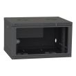 Шкаф телекоммуникационный IPCOM 4U 600x450 двери стекло (черный)