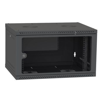 Шкаф телекоммуникационный IPCOM 4U 600x450 двери стекло (черный) 