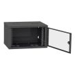Шкаф телекоммуникационный IPCOM 6U 600x450 двери стекло (черный)