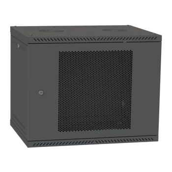 Серверные шкафы 9U - Шкаф телекоммуникационный IPCOM 9U 600x600 двери перф (черный) 