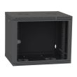 Шкаф телекоммуникационный IPCOM 12U 600x450 двери стекло (черный)