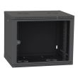 Шкаф телекоммуникационный IPCOM 12U 600x600 двери стекло (черный)