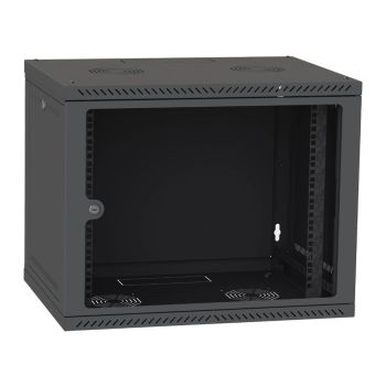 Серверные шкафы 9U - Шкаф телекоммуникационный IPCOM 9U 600x600 двери стекло (черный) 