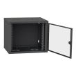 Шкаф телекоммуникационный IPCOM 9U 600x600 двери стекло (черный)
