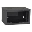 Шкаф телекоммуникационный стекло (RAL9005) IPCOM СН-4U-060х035-ДС-9005