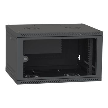 Серверные шкафы 4U - Шкаф телекоммуникационный стекло (RAL9005) IPCOM СН-4U-060х035-ДС-9005