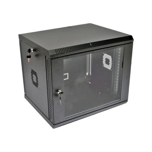 Серверные шкафы 9U - Шкаф 19" 9U, 600х500х507 мм акриловое стекло, черный