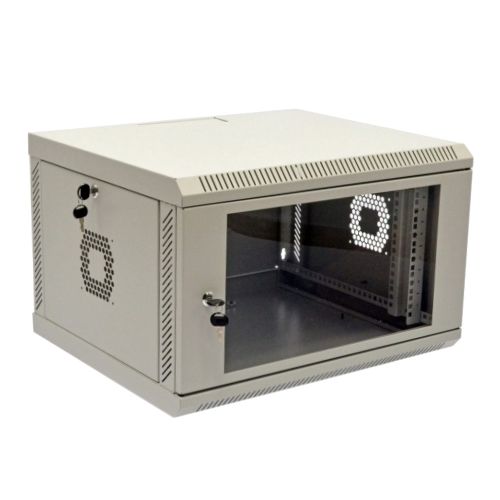 Серверные шкафы 6U - Шкаф CMS 19" 6U 600x500x373мм акриловое стекло серый