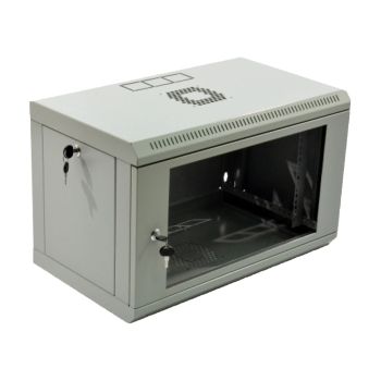 Шафа CMS 19" 6U 600×350×373 мм з акриловим склом сіра