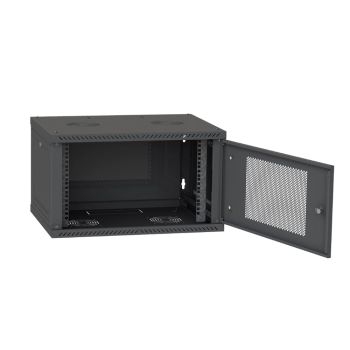Шкаф телекоммуникационный IPCOM 4U 600x350 двери перф (RAL9005) 