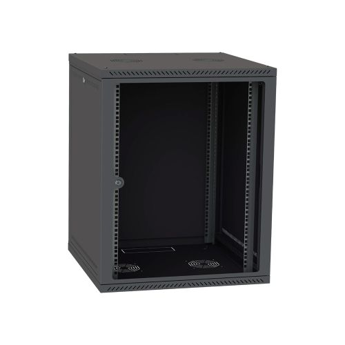Серверные шкафы 15U - Шкаф телекоммуникационный IPCOM 15U 600x600 стекло, черный