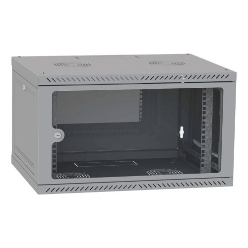 Серверные шкафы 6U - Шкаф телекоммуникационный IPCOM 6U 600×600 стеклянная дверь серый