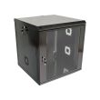 Шкаф акриловое стекло 19"12U, 600х600х640 мм (черный)