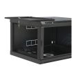 Шкаф 19" 6U, 600x400x373 мм акриловое стекло, черный
