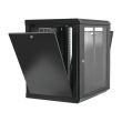 Шкаф 19"12U, 600х600х640мм акриловое стекло, черный