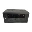 Шкаф EServer 4U 600х350х284, стекло, черный
