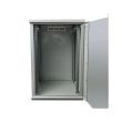 Шкаф EServer 15U 600х600х773 стекло, серый