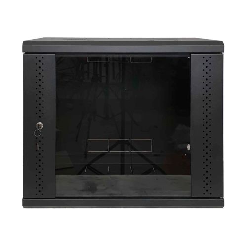 Серверные шкафы 9U - Шкаф EServer 9U 600х350х503 стекло, черный