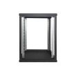 Шкаф EServer 12U 600х500х637 стекло, черный
