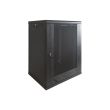 Шкаф EServer 12U 600х500х637 стекло, черный