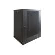 Шкаф EServer 12U 600х600х637 стекло, черный