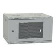 Шафа телекомунікаційна IPCOM 4U 600x350 двері перфорація (сіра)