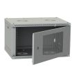 Шафа телекомунікаційна IPCOM 4U 600x350 двері перфорація (сіра)