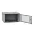 Шафа телекомунікаційна IPCOM 4U 600x350 двері перфорація (сіра)