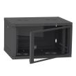 Шкаф серверный IPCOM CH-6U 600x350 стекло (черный)