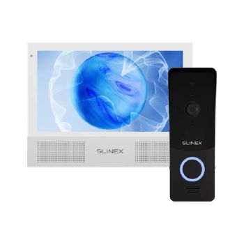 Комплекты домофонов Slinex - Комплект видеодомофон Slinex Sonik 7 AI white + панель вызова ML-20HD Black