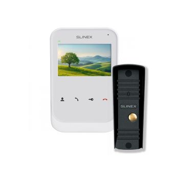 Комплект відеодомофон Slinex SK-04 + панель виклику ML-16HR black