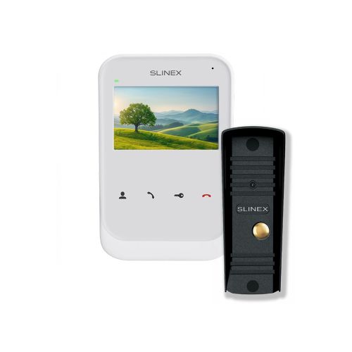 Комплекты домофонов Slinex - Комплект видеодомофон Slinex SK-04 + панель вызова ML-16HR black